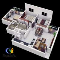 Easy installation family living two bedrooms prefabricated modular house